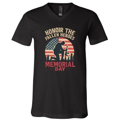Honor the Fallen Heroes - Memorial Day V-Neck T-Shirt