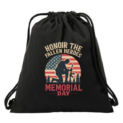 Honor the Fallen Heroes - Memorial Day Drawstring Bag