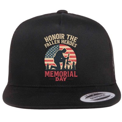 Honor the Fallen Heroes - Memorial Day Flat Bill Trucker Hat