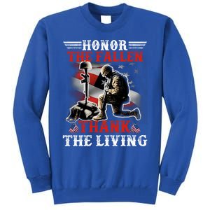 Honor The Fallen Veteran Themed Military Support Gift Tall Sweatshirt