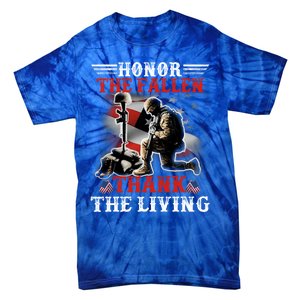 Honor The Fallen Veteran Themed Military Support Gift Tie-Dye T-Shirt