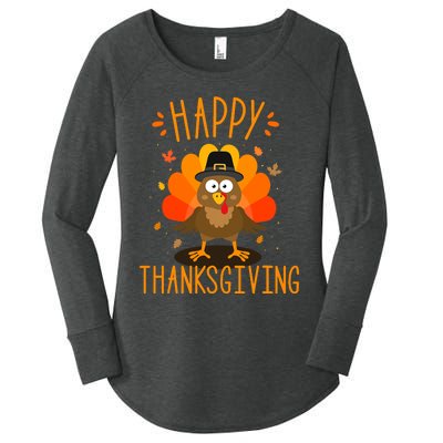 Happy Thanksgiving For Turkey Day Family Dinner Women's Perfect Tri Tunic Long Sleeve Shirt