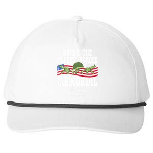 Honor The Fallen Heroes Memorial Day Us Flag Great Gift Snapback Five-Panel Rope Hat