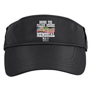 Honor The Fallen Heroes Memorial Day Us Flag Great Gift Adult Drive Performance Visor