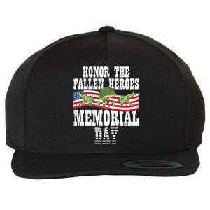 Honor The Fallen Heroes Memorial Day Us Flag Great Gift Wool Snapback Cap