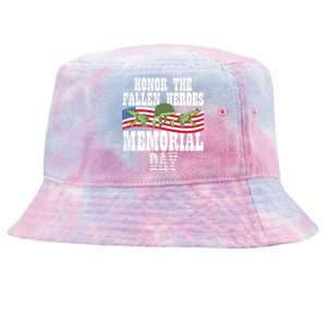 Honor The Fallen Heroes Memorial Day Us Flag Great Gift Tie-Dyed Bucket Hat