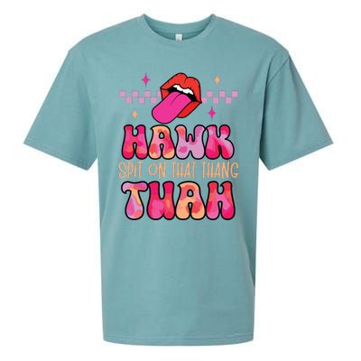 Hawk Tuah Funny Viral Humor Meme Video Sueded Cloud Jersey T-Shirt