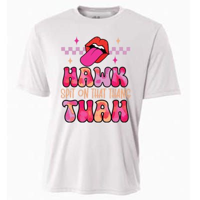 Hawk Tuah Funny Viral Humor Meme Video Cooling Performance Crew T-Shirt