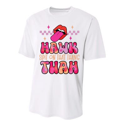 Hawk Tuah Funny Viral Humor Meme Video Performance Sprint T-Shirt