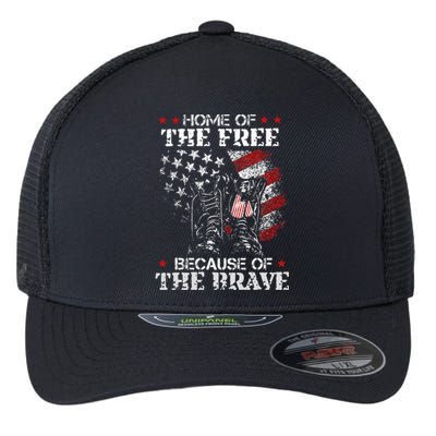 Honor The Fallen Veteran Themed Military Support Memorial Flexfit Unipanel Trucker Cap