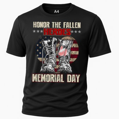 Honor The Fallen Heroes Memorial Day Vintage Flag Gift Performance Shirt