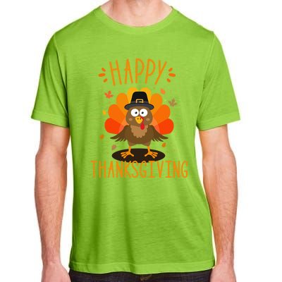 Happy Thanksgiving For Turkey Day Family Dinner Gift Adult ChromaSoft Performance T-Shirt