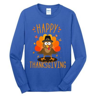 Happy Thanksgiving For Turkey Day Family Dinner Gift Tall Long Sleeve T-Shirt