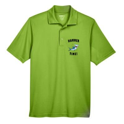 Hammer Time Funny Hammerhead Shark Men's Origin Performance Pique Polo