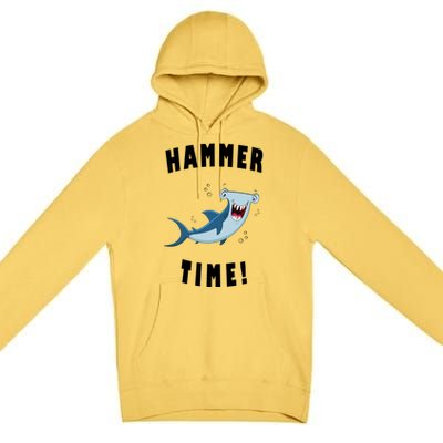 Hammer Time Funny Hammerhead Shark Premium Pullover Hoodie