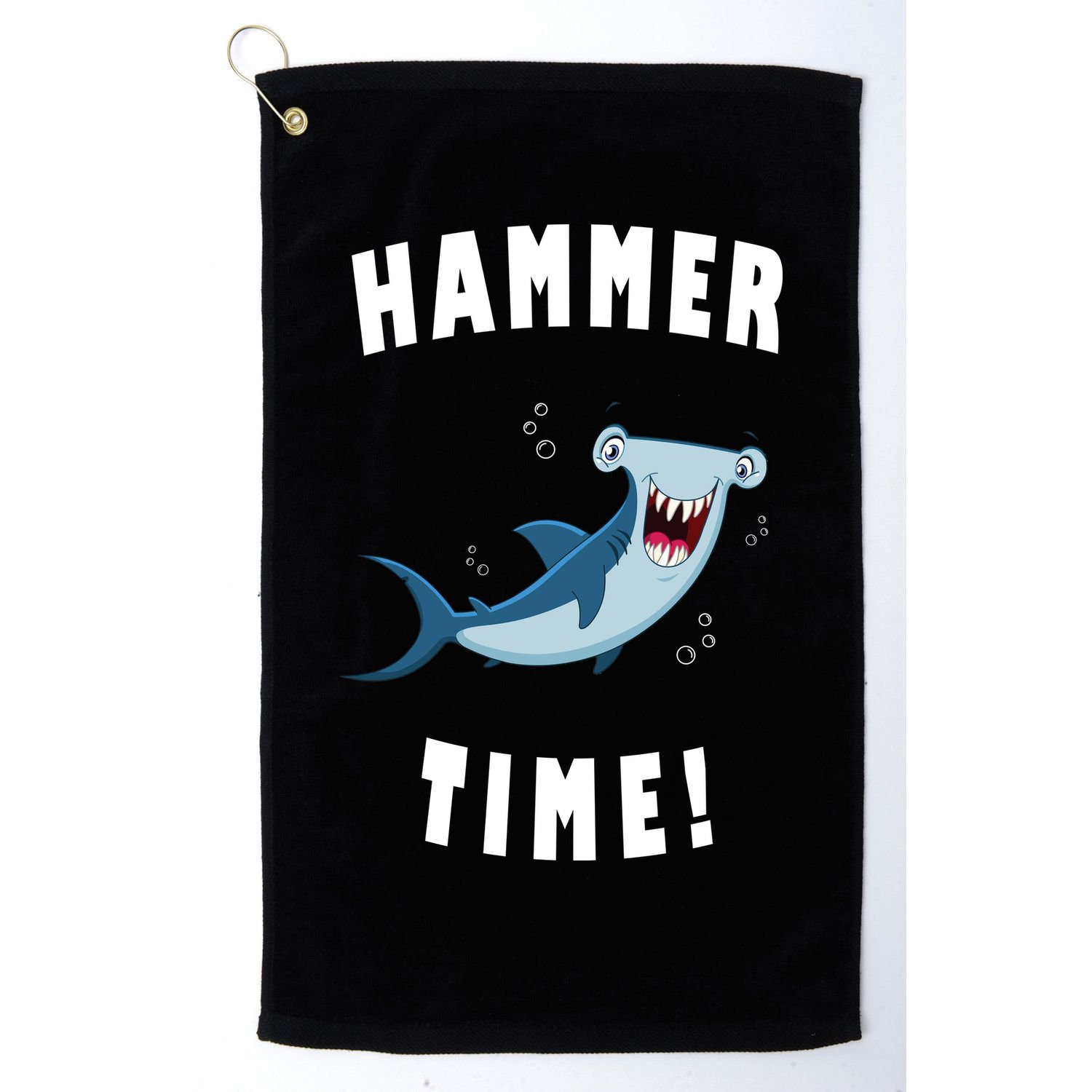 Hammer Time Funny Hammerhead Shark Golf Towel