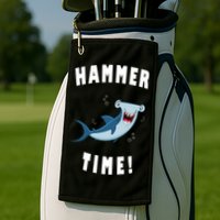 Hammer Time Funny Hammerhead Shark Golf Towel