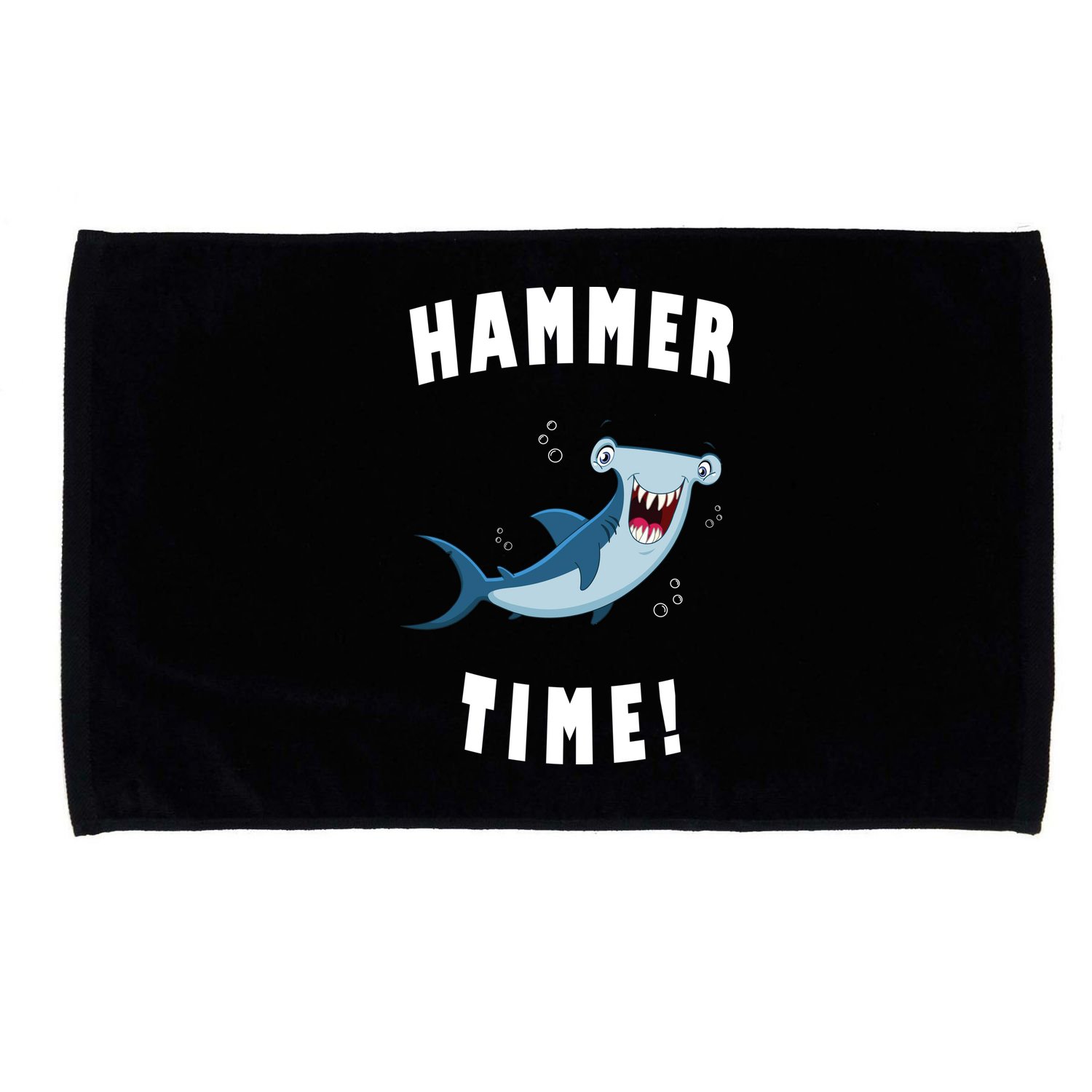 Hammer Time Funny Hammerhead Shark Microfiber Hand Towel