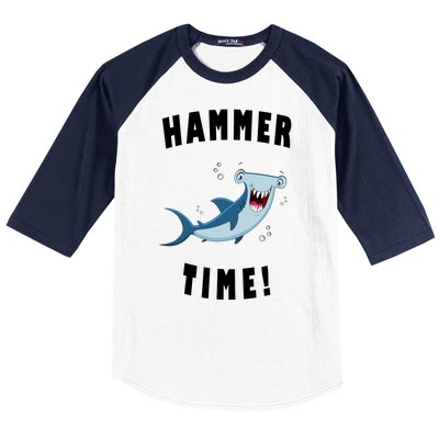 Hammer Time Funny Hammerhead Shark Baseball Sleeve Shirt