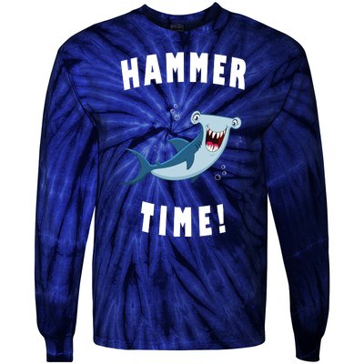 Hammer Time Funny Hammerhead Shark Tie-Dye Long Sleeve Shirt