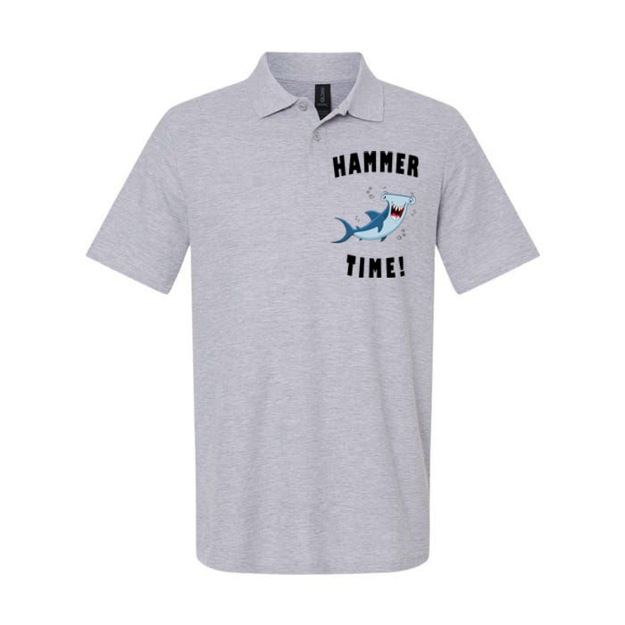 Hammer Time Funny Hammerhead Shark Softstyle Adult Sport Polo