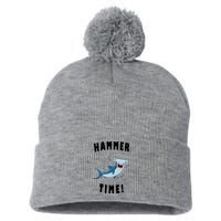 Hammer Time Funny Hammerhead Shark Pom Pom 12in Knit Beanie