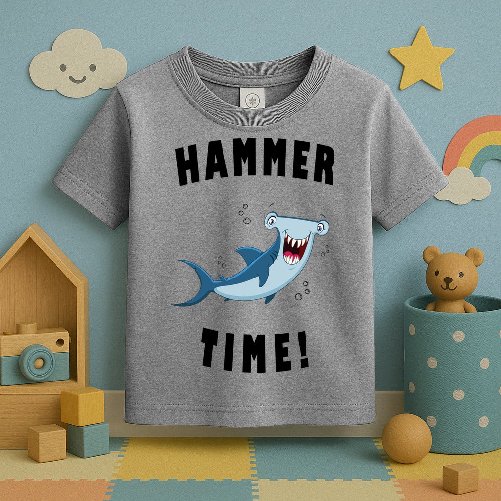 Hammer Time Funny Hammerhead Shark Toddler T-Shirt