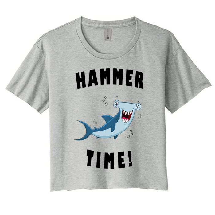 Hammer Time Funny Hammerhead Shark Crop Top