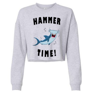 Hammer Time Funny Hammerhead Shark Cropped Pullover Crew
