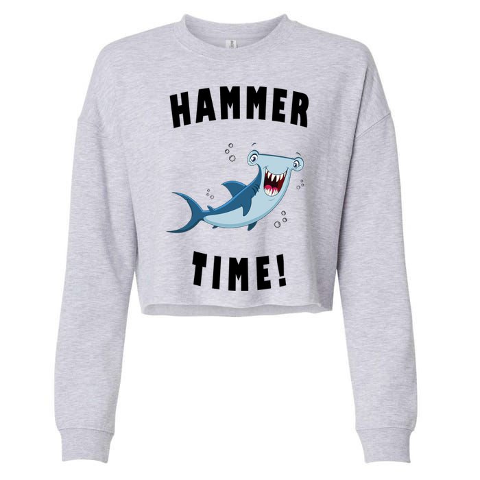 Hammer Time Funny Hammerhead Shark Cropped Pullover Crew