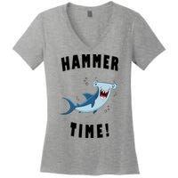 Hammer Time Funny Hammerhead Shark Women's V-Neck T-Shirt