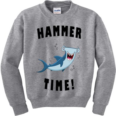 Hammer Time Funny Hammerhead Shark Kids Sweatshirt