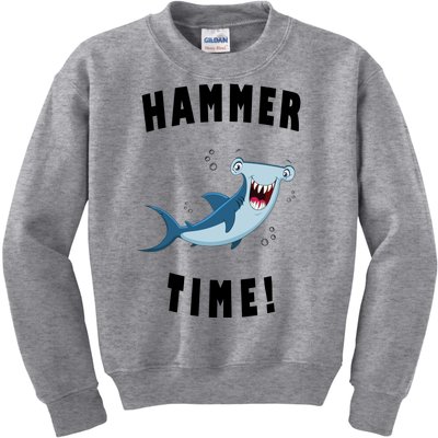 Hammer Time Funny Hammerhead Shark Kids Sweatshirt