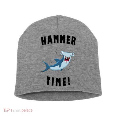 Hammer Time Funny Hammerhead Shark Short Acrylic Beanie
