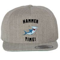 Hammer Time Funny Hammerhead Shark Wool Snapback Cap