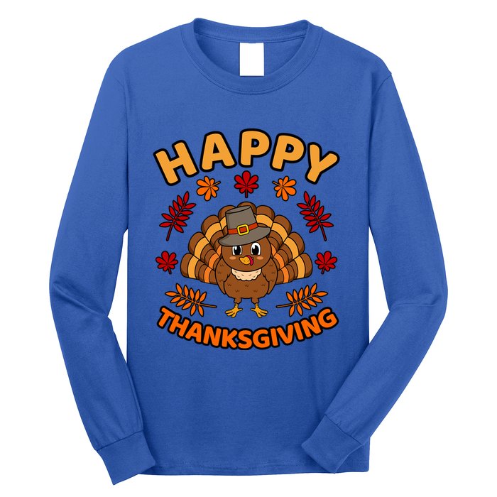 Happy Thanksgiving Funny Turkey Family Graphic Cool Gift Long Sleeve Shirt