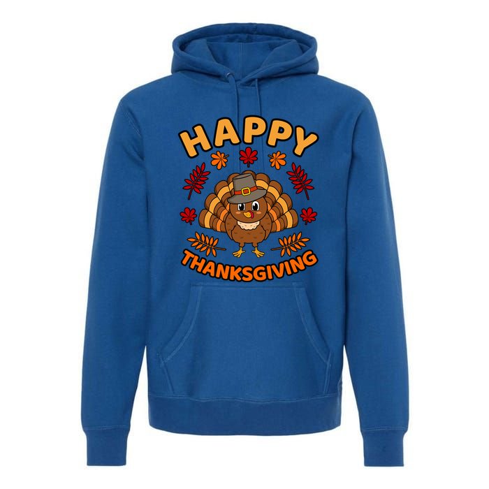 Happy Thanksgiving Funny Turkey Family Graphic Cool Gift Premium Hoodie