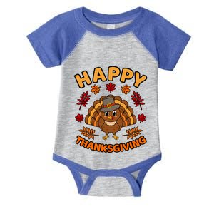 Happy Thanksgiving Funny Turkey Family Graphic Cool Gift Infant Baby Jersey Bodysuit