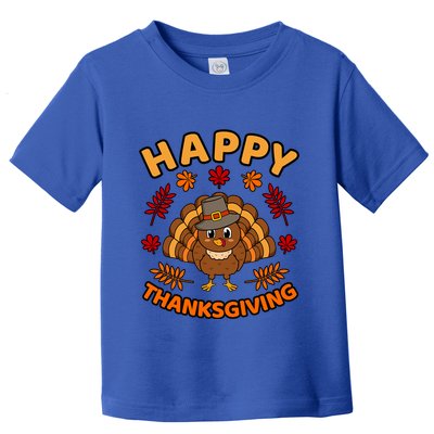 Happy Thanksgiving Funny Turkey Family Graphic Cool Gift Toddler T-Shirt
