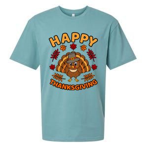 Happy Thanksgiving Funny Turkey Family Graphic Cool Gift Sueded Cloud Jersey T-Shirt