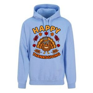 Happy Thanksgiving Funny Turkey Family Graphic Cool Gift Unisex Surf Hoodie