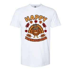 Happy Thanksgiving Funny Turkey Family Graphic Cool Gift Softstyle CVC T-Shirt