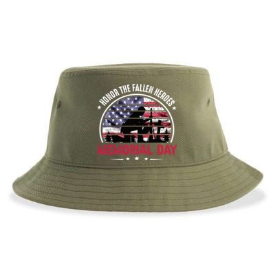 Honor The Fallen Heroes Memorial Day With American Flag Gift Sustainable Bucket Hat