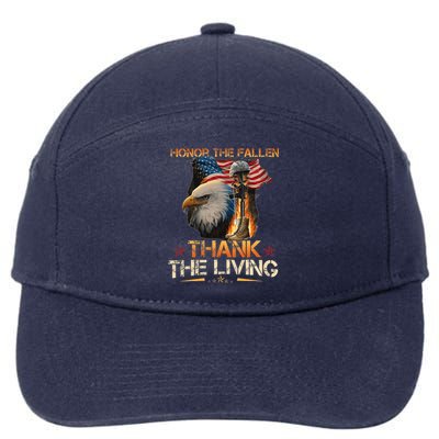 Honor The Fallen Thank The Living Memorial Day 7-Panel Snapback Hat