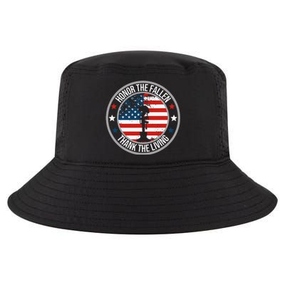 Honor The Fallen Thank The Living Memorial Day Cool Comfort Performance Bucket Hat