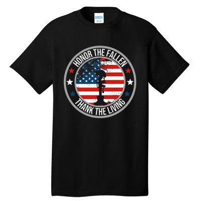 Honor The Fallen Thank The Living Memorial Day Tall T-Shirt