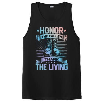 Honor The Fallen Thank The Living Memorial Day Veterans Day Gift PosiCharge Competitor Tank