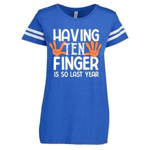 Having Ten Fingers Is So Last Year Funny Finger Amputee Enza Ladies Jersey Football T-Shirt