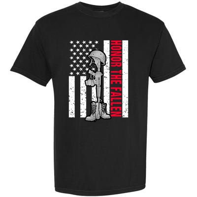 Honor The Fallen Memorial Day American Flag Gift Garment-Dyed Heavyweight T-Shirt