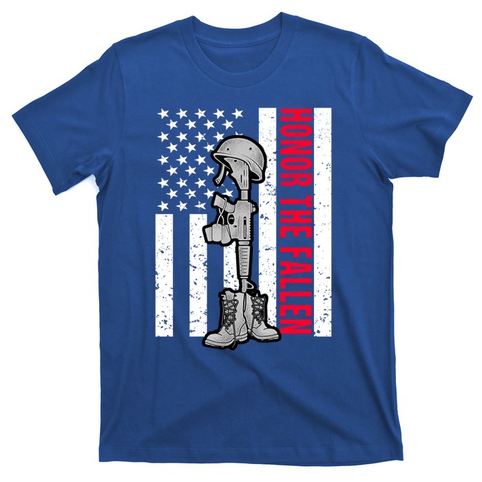 Honor The Fallen Memorial Day American Flag Gift T-Shirt